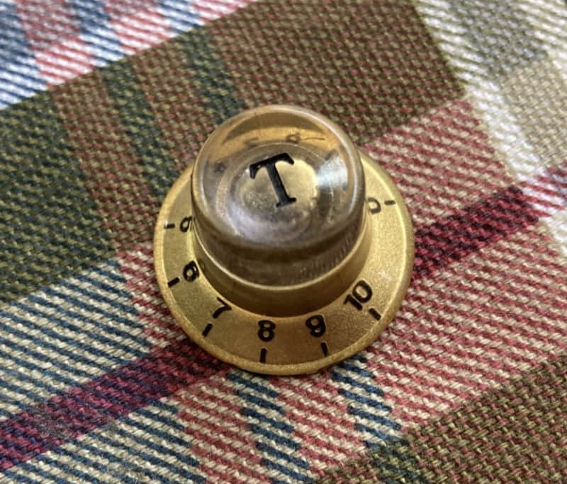 Vintage Gold Univox Guitar Tone Knob, 1960s-70s Japan image 1