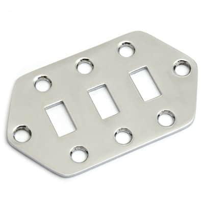Genuine Fender Jaguar Guitar Pickup Selector Switch Control Cover Plate - Chrome image 1