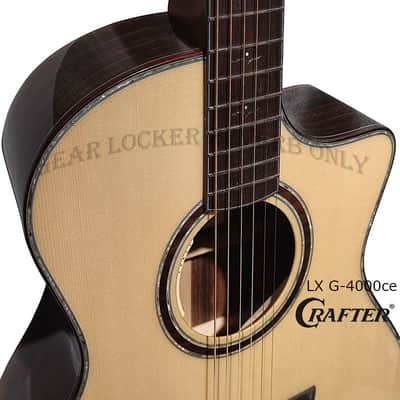 Crafter LX G-4000ce all solid Alpine Spruce & Macassar Ebony grand auditorium electronic guitar with LR BAGGS Anthem pickup image 7