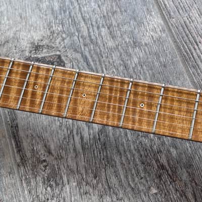 2022 Shabat Lion GB Aged Boutique Electric Guitar - Roasted Flame Maple Neck image 6