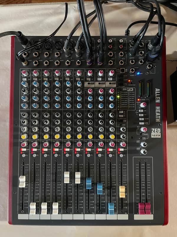 Allen & Heath ZED-12FX 12 Channels Mixer with Effects - Black/Red image 1