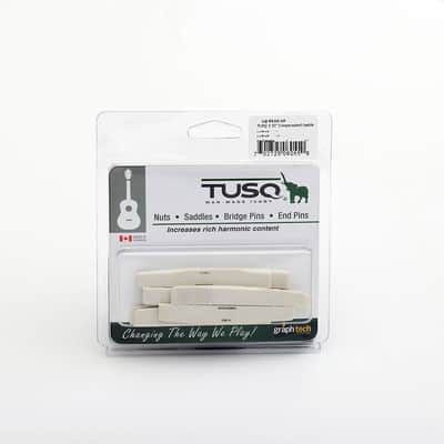 Graphtech TUSQ LQ-9110-10 10-pack compensated acoustic guitar saddles, 2.6mm thi image 1