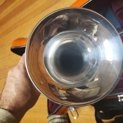 Yamaha Xeno 8335GS Silver Trumpet W/ Gold Brass Bell--Serviced, Nice! image 13
