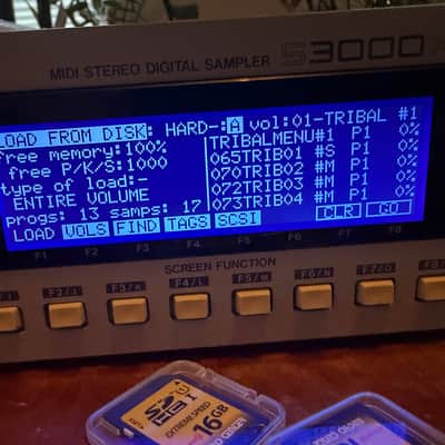 Akai S3000XL MIDI Stereo Digital Sampler w 32MB RAM, New ZuluSCSI w USB-C, 10x 16GB SD cards, Analog & Digital synth/drum libraries, Brand New LCD Display, New Universal PSU, - CLEAN (1996) image 3