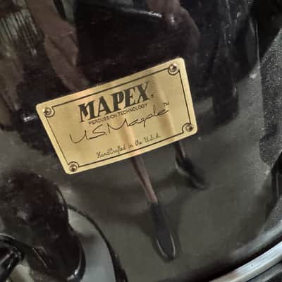 Terry Bozzio's -1990s Custom Made Mapex U.S. Maple 13-Piece Kit - Transparent Black Lacquer image 3
