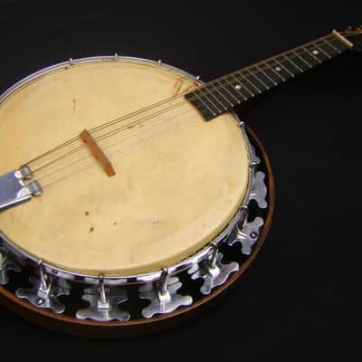 RARE Vintage 1920s Melody Major Banjolin (Banjo Mandolin) With Original Case  Natural image 1