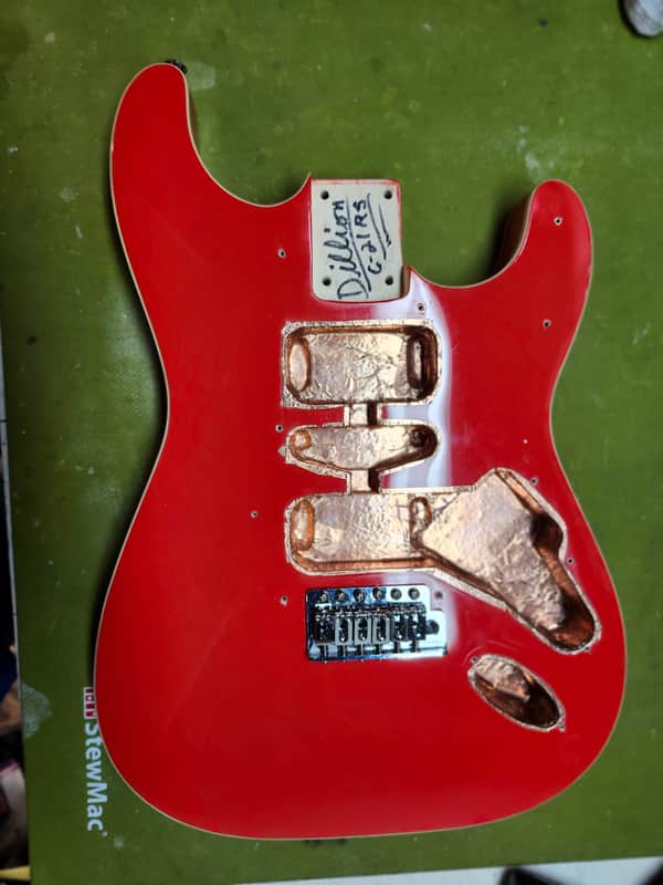Dillion Double Bound Fiesta Red Strat fully shielded. image 1