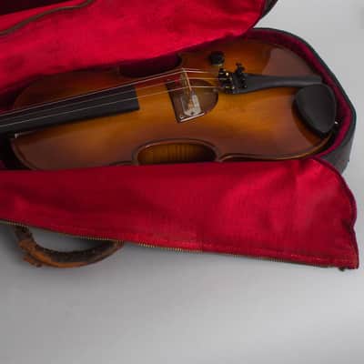 National  Vio-Lectric Electric Violin (1937), ser. #A-5645, period black hard shell case. image 13