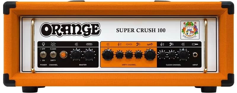Brand New Orange Super Crush 100 Solid State Guitar Amplifier Head - Orange image 1