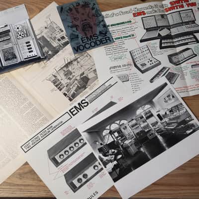 Batch of EMS brochures, technical documentation, photographs and advertisements + chrome sticker image 2