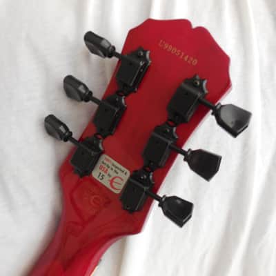 Epiphone Les Paul Classic Quilt Top 1999 Trans Red, HSC image 8