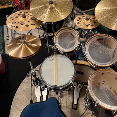 Complete 5pc Dixon Artisan/9pc Paiste Cymbals/EKG Brass snare/Yamaha Hardware image 6