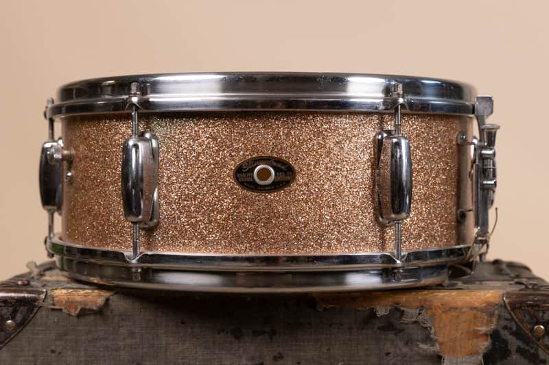 1960s Slingerland 5x14 Champagne Student Deluxe Snare Drum image 1