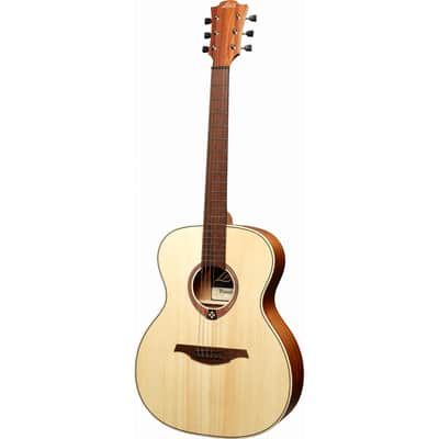 Lag T70A-NAT Tramontane 70 Auditorium Solid Spruce Top Okoume Neck 6-String Acoustic Guitar image 4