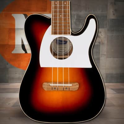 Fender Fullerton Tele Uke, Walnut Fingerboard, White Pickguard - 2-Color Sunburst image 1