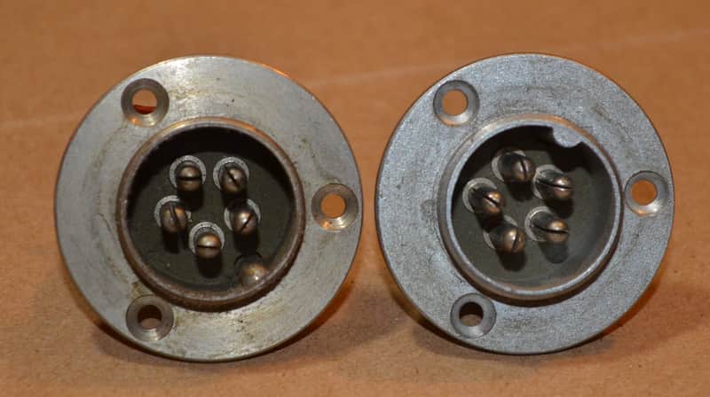 (2) Sony or Otari 5 Pin Chasis Mount Connectors 60s? image 1