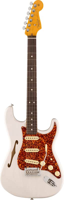 Fender American Professional II Stratocaster Thinline Electric Guitar, Rosewood Fingerboard, White Blonde w/ Deluxe Molded Case image 1