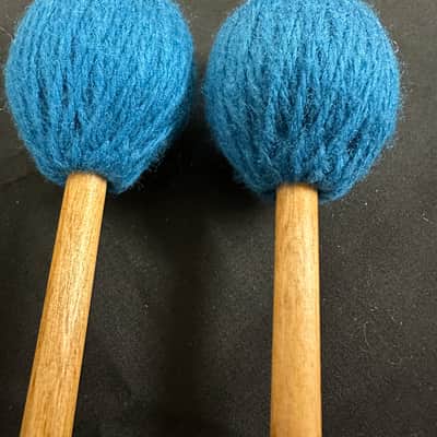 Innovative Percussion IP100 Soft Marimba Mallets (1 Pair/2 Mallets), Teal Yarn - Birch - NEW image 3
