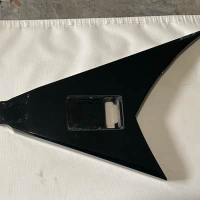 2000's MIJ Jackson RR3 RR Rhoads V Black Guitar Body Floyd Tremolo Ready image 15