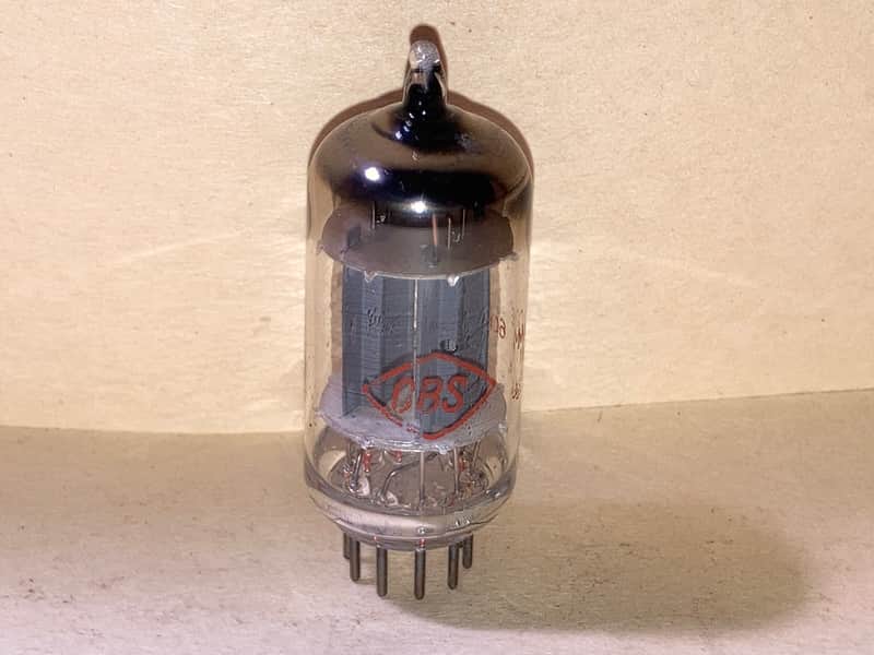 1960 CBS 12AX7 12AX7A ECC83 Long Plate Tube, Tested image 1