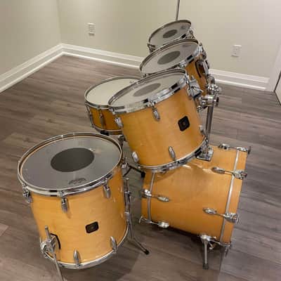Vintage Gretsch USA Custom Square Badge Drum Kit – Natural Maple - 1980's image 6