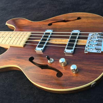 Wrong Way Customs Rosewood 5 String Rosewood Left Handed Bass Guitar Lefty image 4