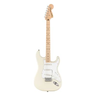 Used Squier Affinity Series Stratocaster - Olympic White w/ Maple FB image 2