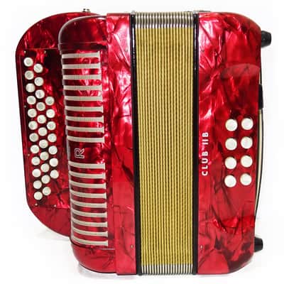 Close to New! Hohner Club llB Diatonic Squeezebox, German Button Accordion, Straps 2052, High Quality Harmonica, Amazing sound! image 6
