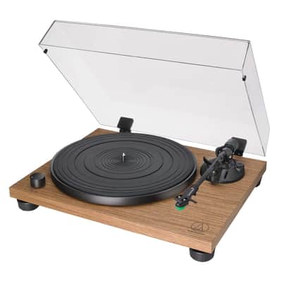 Audio-Technica AT-LPW40WN Fully Manual Belt-Drive Turntable, 2 Speeds, Dynamic Anti-Skate Control, Carbon-Fiber Tonearm Walnut image 2