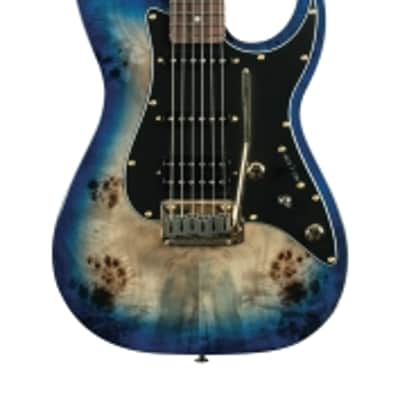 Michael Kelly Blue Burst Burl 60 Ultra Double Cutaway Electric w/ Locking Tremelo System MK60CBLPRH image 1