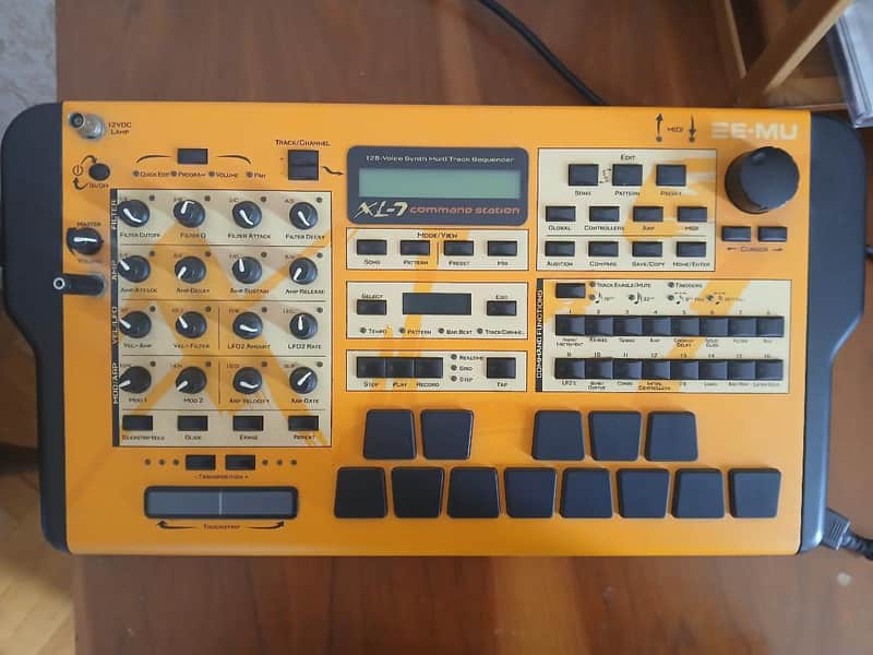 E-MU Systems XL-7 Command Station 128-Voice Synthesizer 2001 - Yellow / Black image 1
