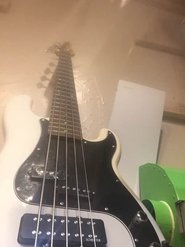 Schecter Diamond-P Custom-5 5-String Bass Vintage White image 1