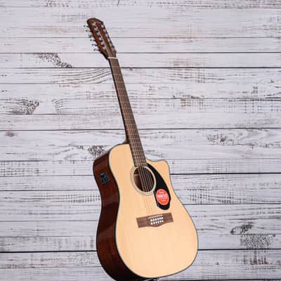 Fender CD-60SCE Cutaway Dreadnought 12-String Acoustic-Electric Guitar | Natural (IN-STOCK) image 5