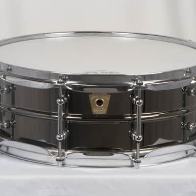 Ludwig LB416T 5X14 Brass Shell Black Beauty Snare Drum image 1