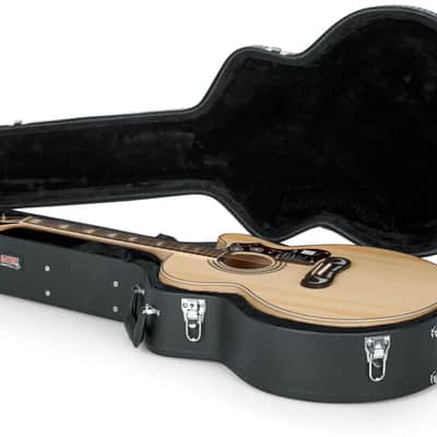 Gator Cases Deluxe Wood Case for Jumbo Acoustic Guitars (GW-JUMBO),Black image 4