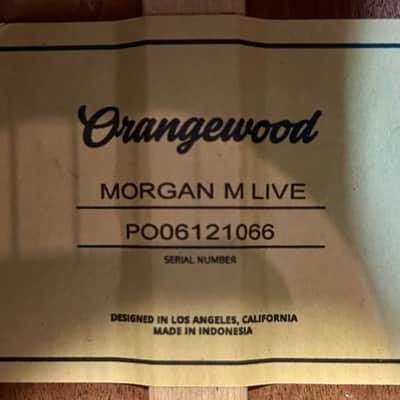 Orangewood Morgan M Live image 11