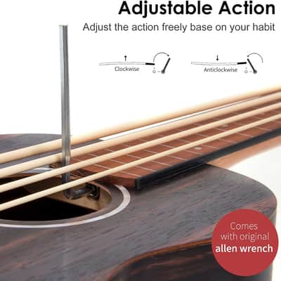 30 inch Ebony African Blackwood Professional E-A-D-G with Gig Bag Strap for Beginner Advanced image 3