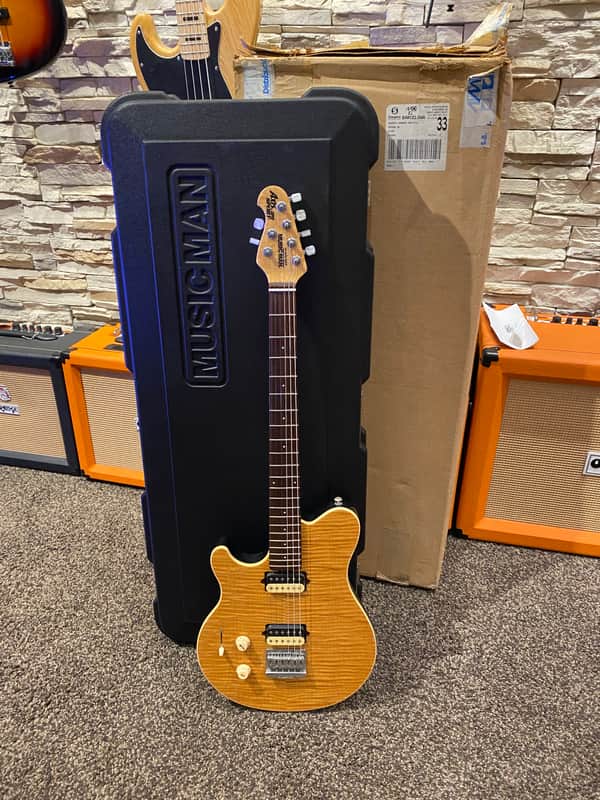 Ernie Ball Music Man Axis Super Sport lefty Natural Flame Maple Top image 1