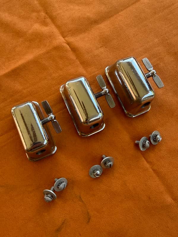 Set of (3) Vintage Camco Floor Tom Leg Mounts/ Cymbal Mounts, Great Original Condition