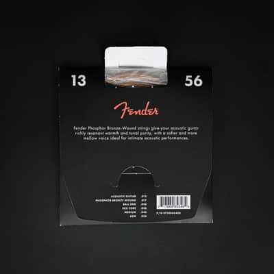 Fender Phosphor Bronze Acoustic Guitar Strings 13-56 image 2