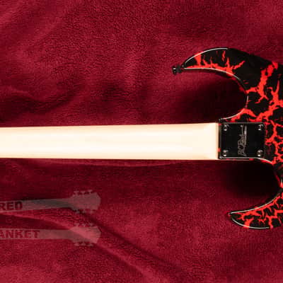 B.C. Rich Gunslinger Retro II with Floyd Rose - Red Crackle image 14