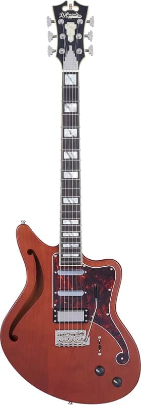 D'Angelico Deluxe Bedford SH Semi-hollowbody Electric Guitar - Matte Walnut image 1