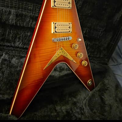 Dean Patents Pending V Custom Shop Reissue 2020 - Trans Cherry Sunburst image 11