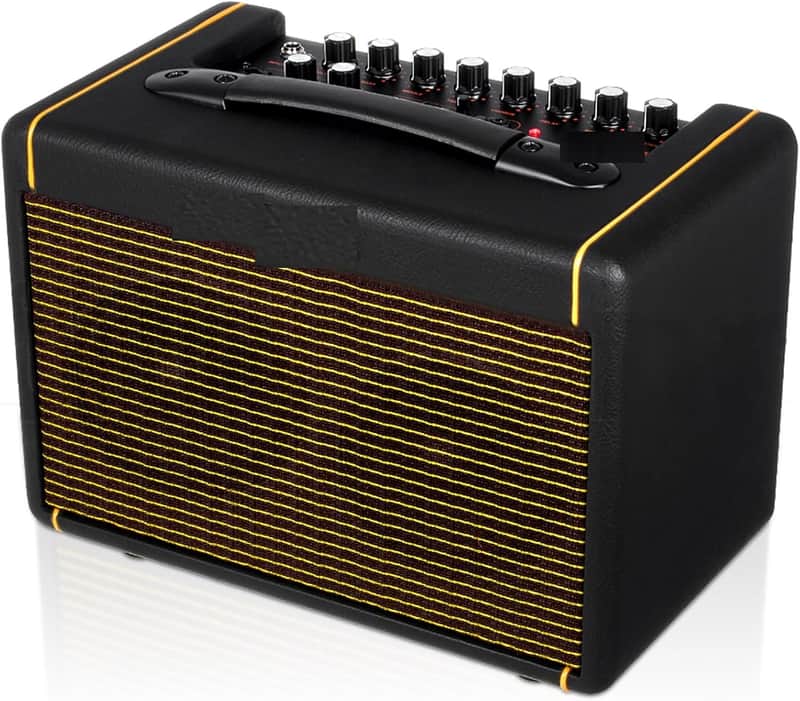 20W Guitar Amp for Acoustic Guitar Built-in Bluetooth and Battery with Reverb Chorus Delay Effect for Practicing and Outdoors image 1