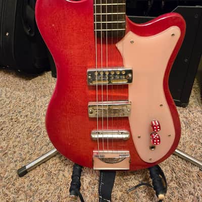 Tempo Hot Rod guitar 1960s - Chery Red image 2