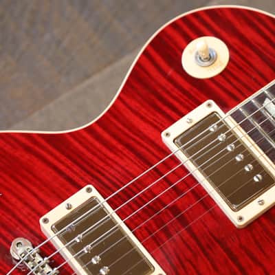 2012 Gibson Custom Les Paul Class 5 Electric Guitar Red Tiger + COA OHSC image 8