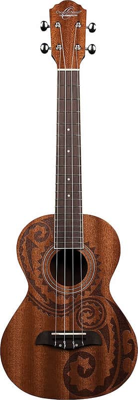 Oscar Schmidt OU2TTAT All Mahogany Hawaiian Tattoo 4-String Tenor Size Ukulele image 1