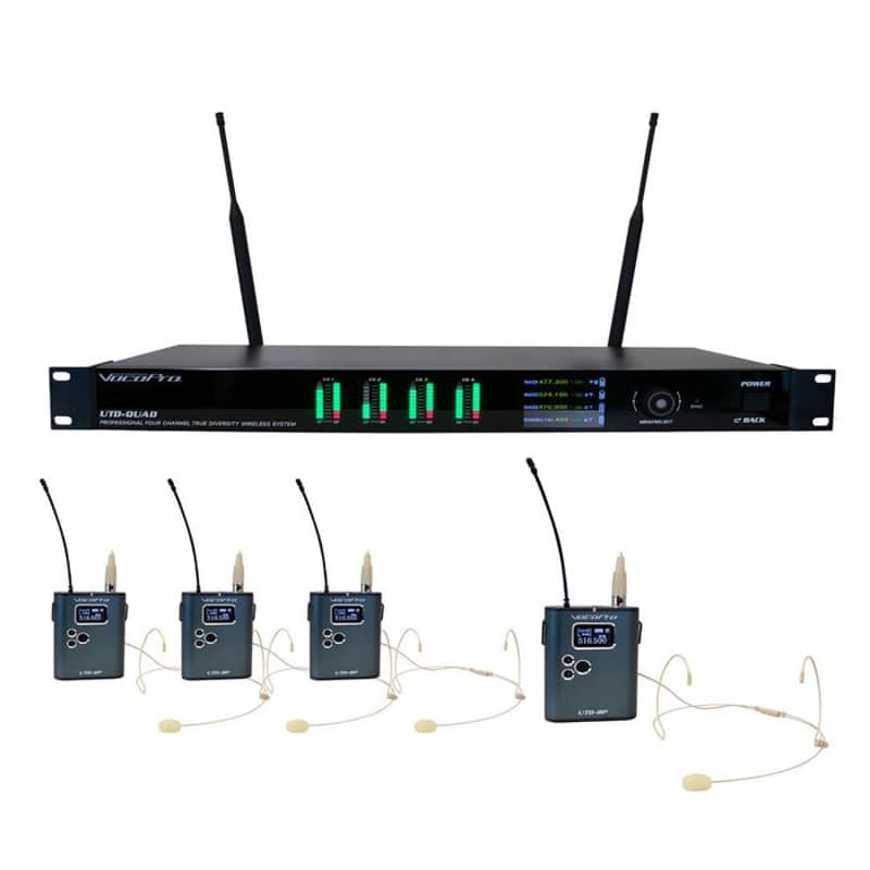 VocoPro UTD-QUAD-PLAY Quad Digital Wireless Headset Microphone System image 1