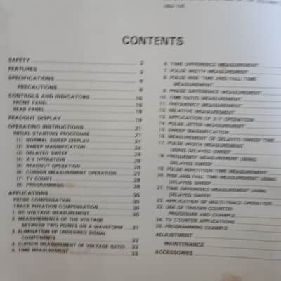 Kenwood Instruction Manual for CS-6040 & CS-6030 Quad Trace Oscilloscope image 2