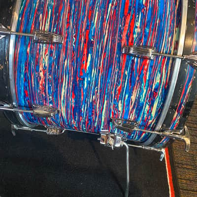 Vintage 1968 Ludwig Classic Maple 12", 13", 16", 22" - Psychedelic Red image 5